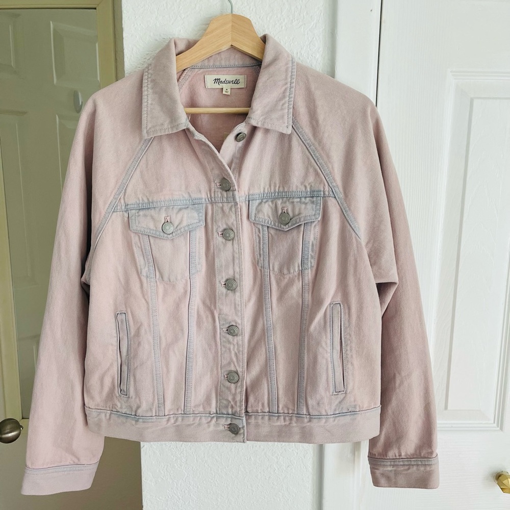 ✨NWT Madewell Trucker - Pink - Picture 1 of 2